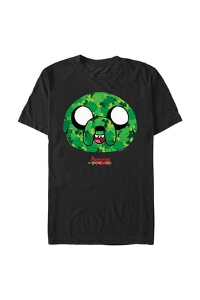 Men's Adventure Time Shamrock Jake Graphic Tee Black 3X Large