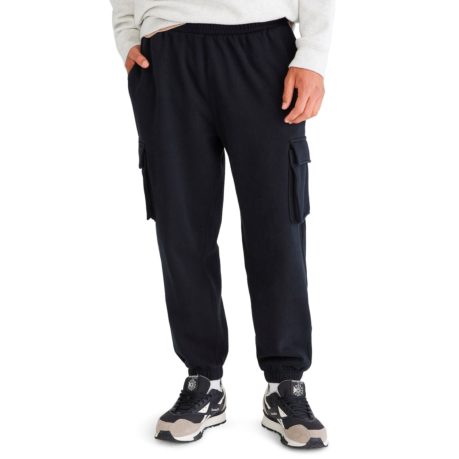 Men's Aeropostale Essentials Cargo Cinch Fleece Pants Color: Dark