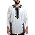 thumbnail image 1 of Men's African Dashiki Long Sleeve Ethnic T Shirts Hippie Shirt Tops Kaftan, 1 of 6