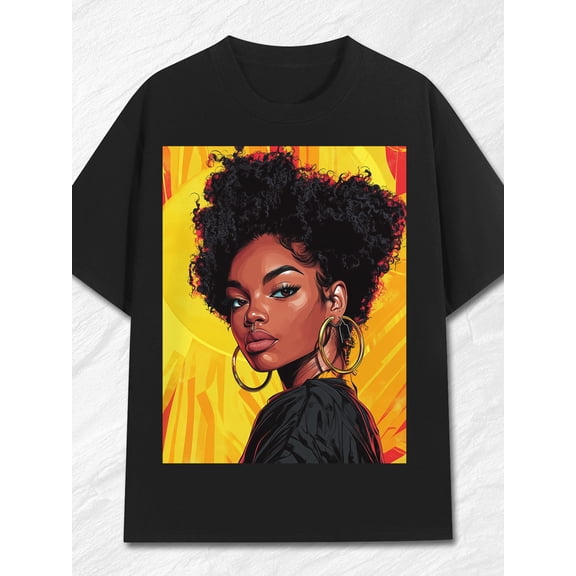 Men's Afrocentric Art Cotton T-Shirt – Vibrant Urban Graphic Print, Soft & Breathable 100% Cotton Crew Neck Tee, Short Sleeve, Perfect for Summer Outings, Cotton T Shirts