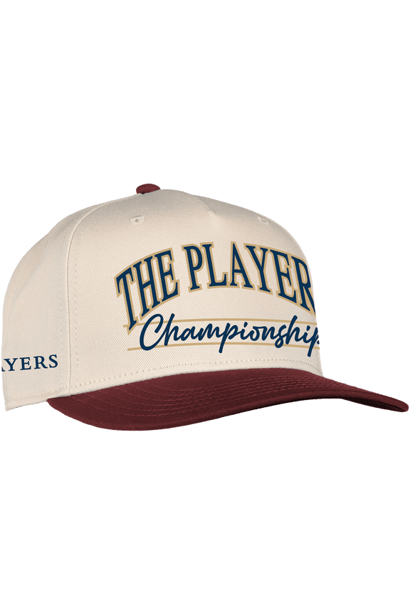 Men's Ahead Cream/Maroon THE PLAYERS 1995 Throwback Adjustable Hat
