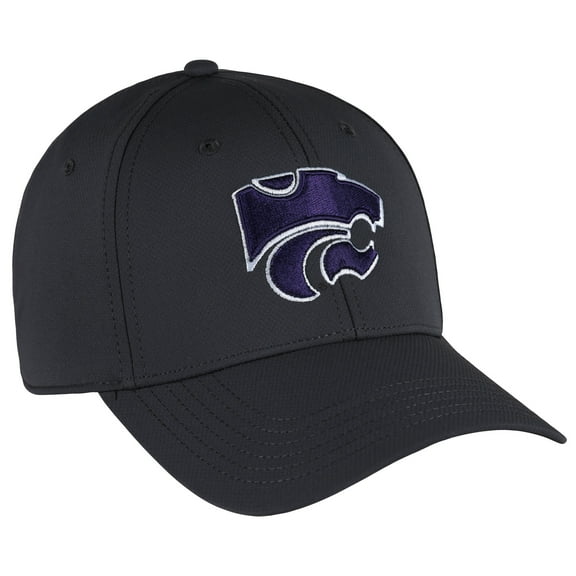 Men's-Ahead Graphite Kansas State Wildcats Stratus AeroSphere Adjustable Hat