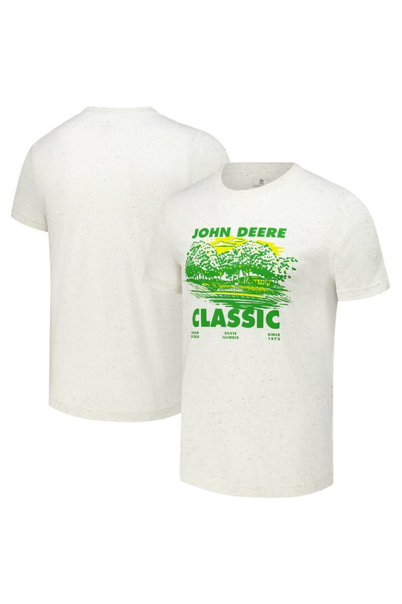 Men's Ahead Oatmeal John Deere Classic Instant Classic Tri-Blend T-Shirt