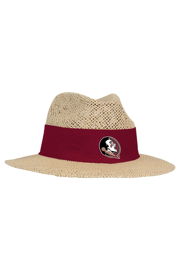 Men's Ahead Tan Florida State Seminoles Wellington Gambler Straw Hat