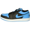 thumbnail image 1 of Men's Air Jordan 1 Low Black/Black-University Blue (553558 041) - 13, 1 of 5