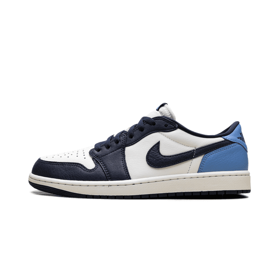 Air Jordan Men 1 Low OG Sneakers , Obsidian/University Blue-Sail , 8