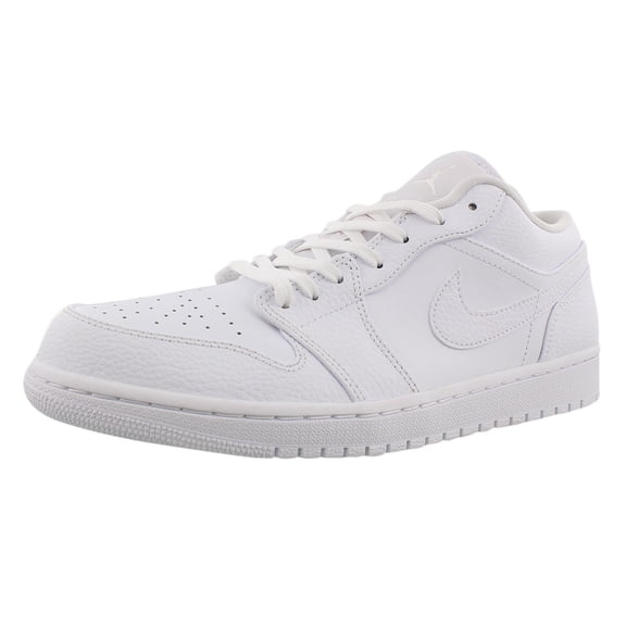 (Men's) Air Jordan 1 Low 'Triple White Tumbled Leather' (2020) 553558-130