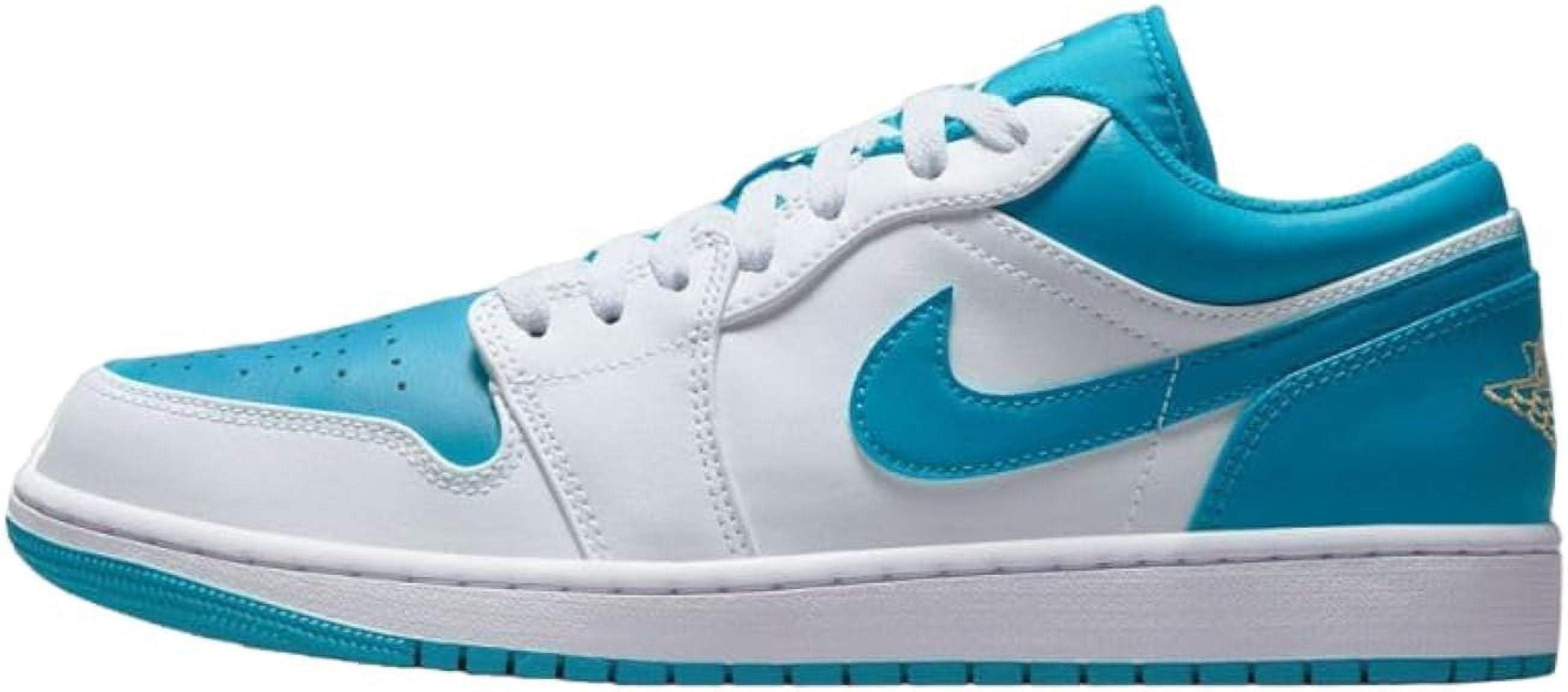 Men's Air Jordan Low White/Gold/Aquatone Sneakers Bangladesh Ubuy