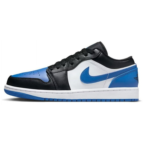 Men's Air Jordan 1 Low White/Royal Blue-Black-White (553558 140) - 7.5