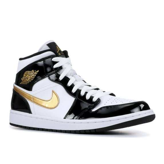 (Men's) Air Jordan 1 Mid SE 'Patent Metallic Gold' (2018) 852542-007
