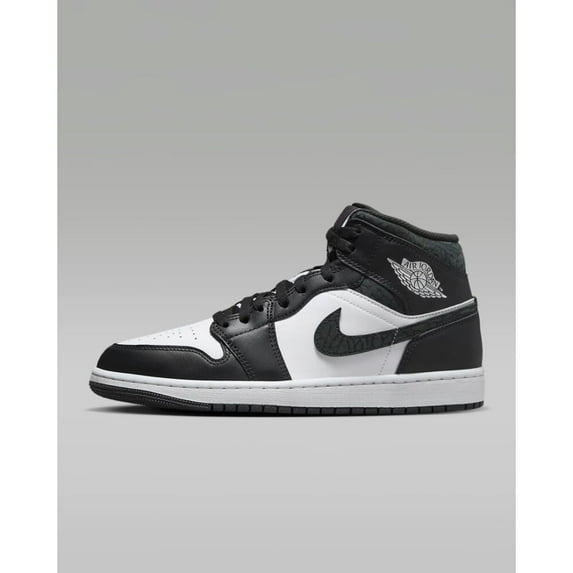 Men's Air Jordan 1 Mid SE "Panda Elephant" Off Noir/Blk-White-Blk (FB9911 001) - 10