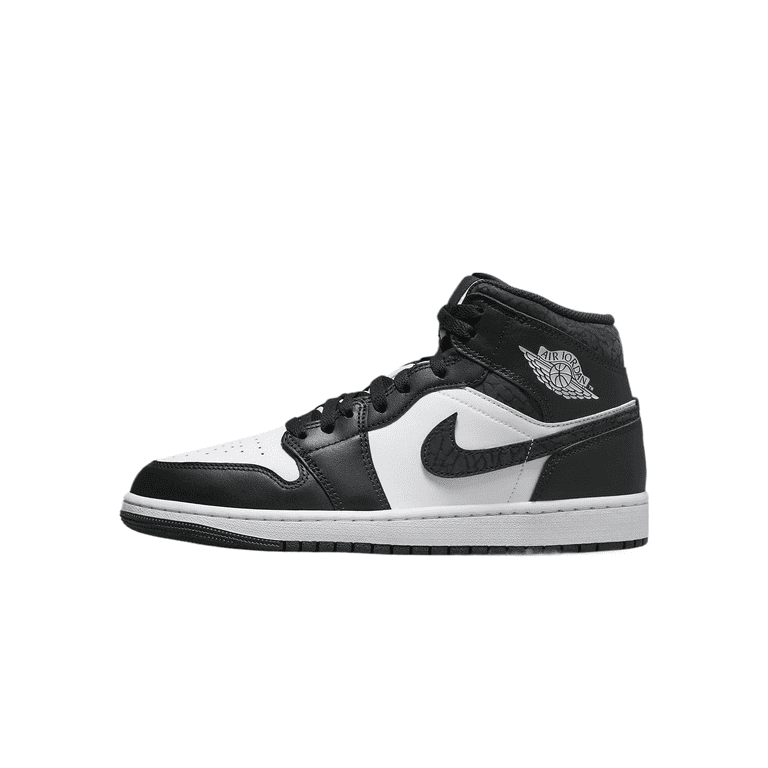 Men s Air Jordan 1 Mid SE Panda Elephant Off Noir Blk White Blk FB9911 001 11.5 Walmart