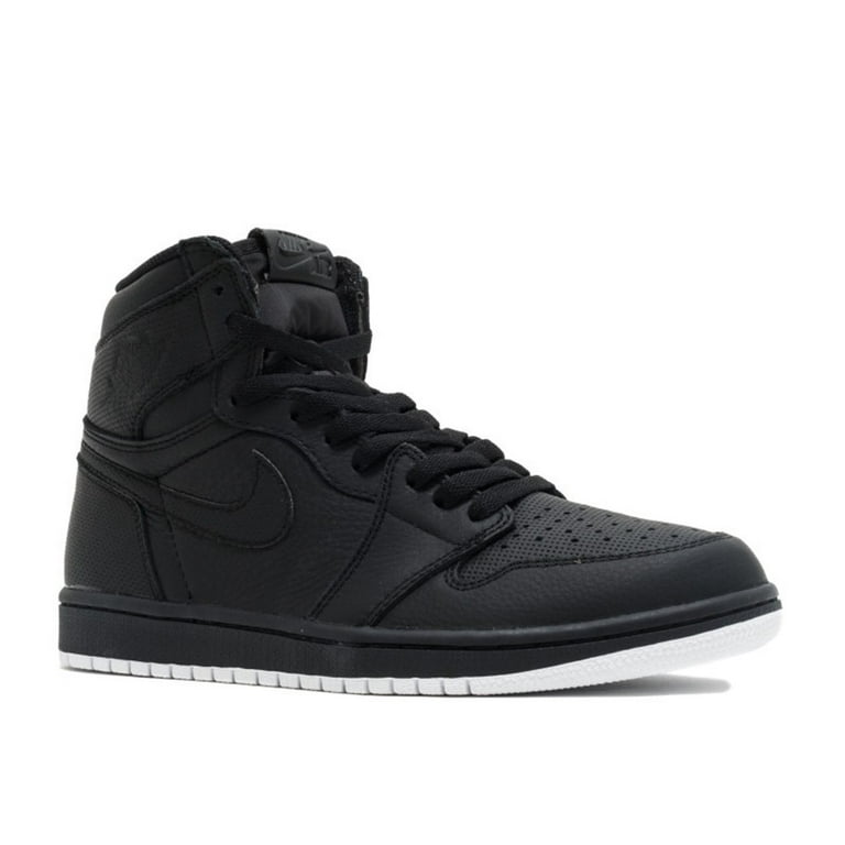 Men s Air Jordan 1 Retro High OG Black Perforated Walmart