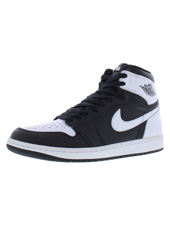 Nike Air Jordan 1 Retro High Original Leather Mens Shoes Size 9.5, Color: Black/White/White