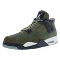 thumbnail image 1 of Nike Air Jordan 4 Retro SE Craft Mens Shoes Size 11.5, Color: Medium Olive/Pale Vanilla, 1 of 5