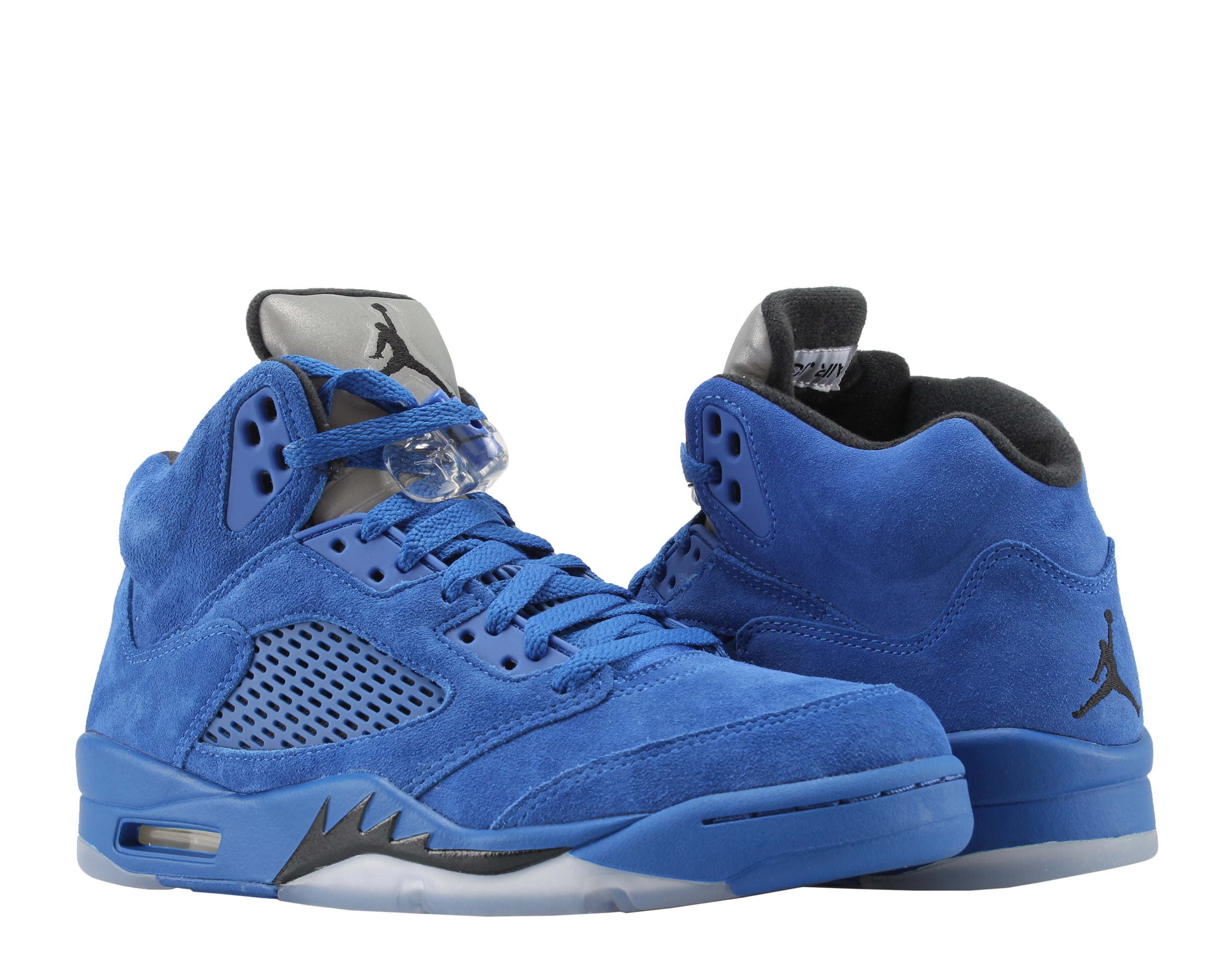 jordan retro 5 blue suede men's shoe