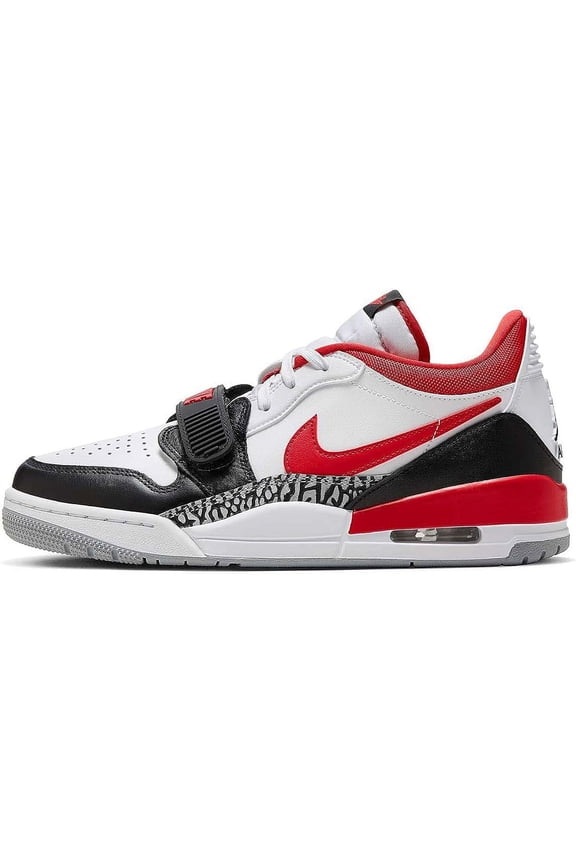 Men's Air Jordan Legacy 312 Low White/Fire Red-Black-Wolf Grey (CD7069 160) - 8.5