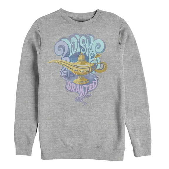 Men's Aladdin 3 Wishes Granted Sweatshirt Athletic Heather Large