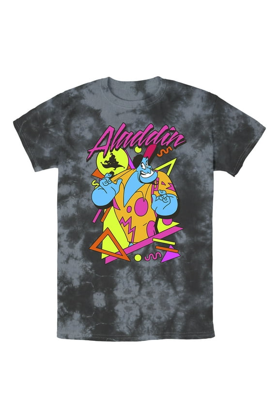 Men's Aladdin 90s Genie Graphic Tee Tie Dye Medium