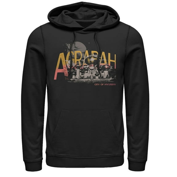 Men's Aladdin Agrabah City of Mystery Pull Over Hoodie Black Small