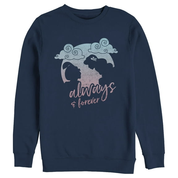 Men's Aladdin Always and Forever  Sweatshirt Navy Blue Medium