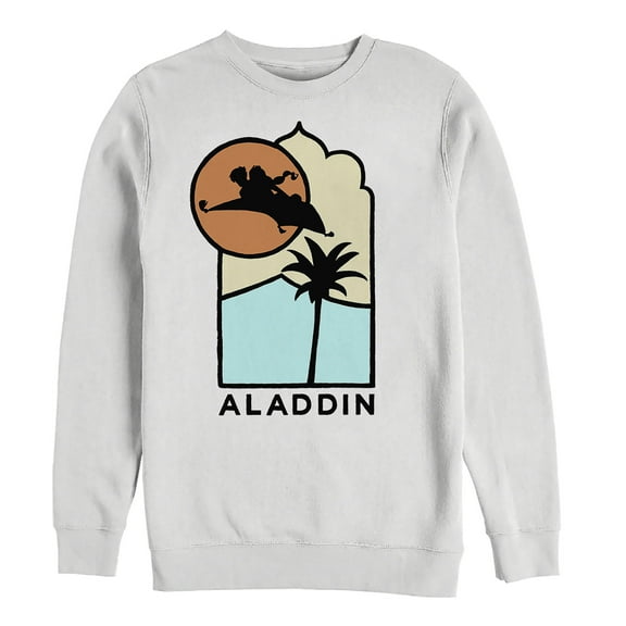 Men's Aladdin Block Carpet Ride  Sweatshirt White Small