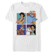Men's Aladdin Character Portrait Squares Graphic T-Shirt