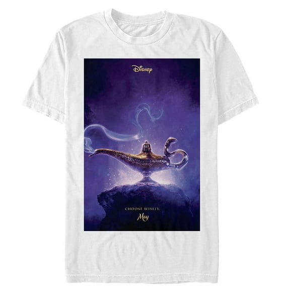 Men's Aladdin Choose Wisely Movie Poster  Graphic Tee White X Large