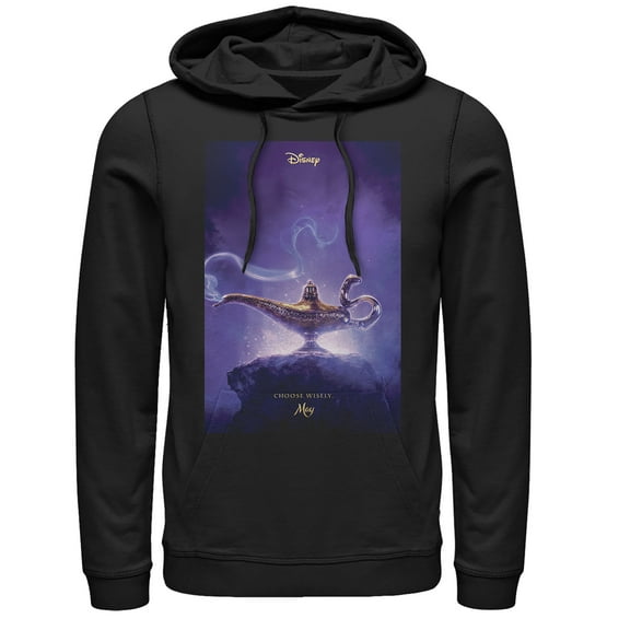 Men's Aladdin Choose Wisely Movie Poster  Pull Over Hoodie Black X Large