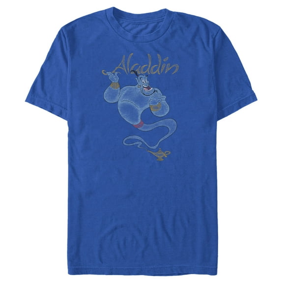Men's Aladdin Distressed Classic Genie Graphic T-Shirt