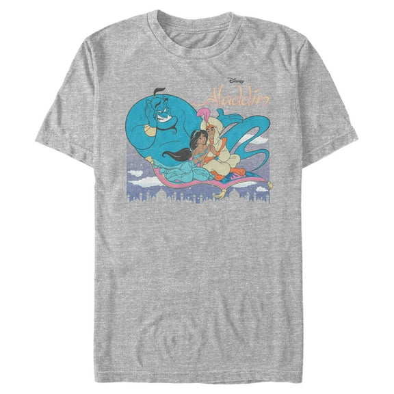 Men's Aladdin Distressed Magic Carpet Ride Date Graphic T-Shirt