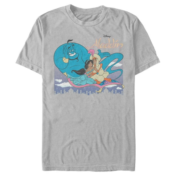 Men's Aladdin Distressed Magic Carpet Ride Date Graphic T-Shirt