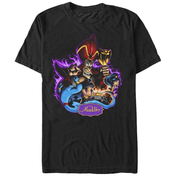 Men's Aladdin Evil Jafar Graphic Tee Black Large