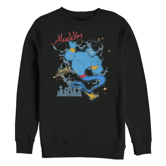 Men's Aladdin Genie Agrabah Arrival  Sweatshirt Black Small
