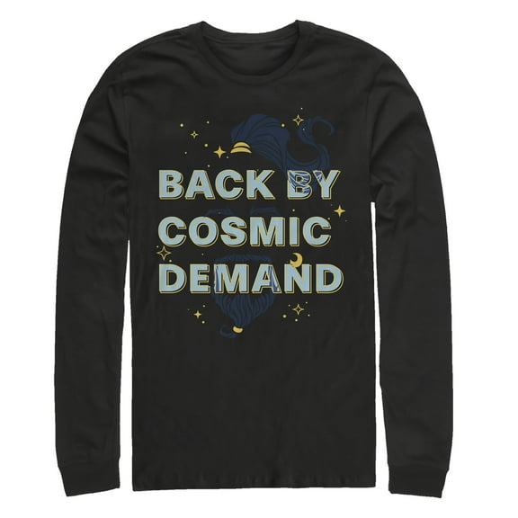 Men's Aladdin Genie Back By Cosmic Demand Long Sleeve Shirt Black X Large
