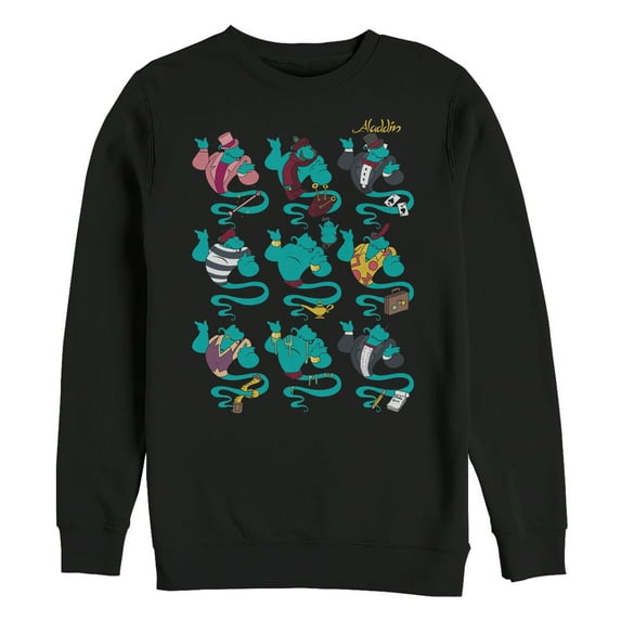 Men's Aladdin Genie Fashion Show Sweatshirt Black Large