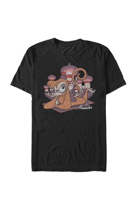 Men's Aladdin Grumpy Abu Graphic Tee Black 3X Large