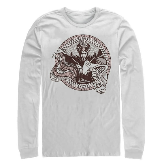 Men's Aladdin Jafar Cobra Circle Long Sleeve Shirt White Medium