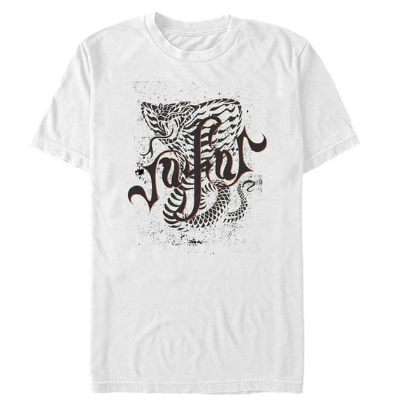 Men's Aladdin Jafar Cobra Scrawl Graphic Tee White 2X Large