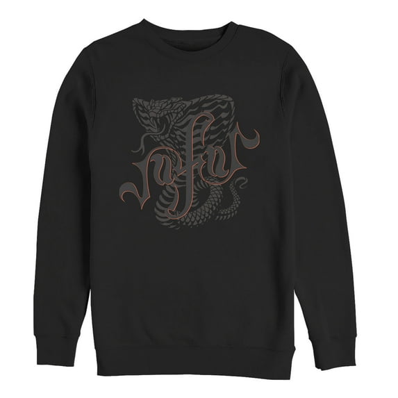 Men's Aladdin Jafar Cobra Scrawl Sweatshirt Black Medium