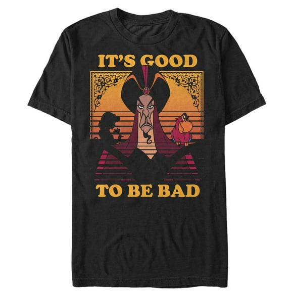 Men's Aladdin Jafar Good to Be Bad  Graphic Tee Black X Large