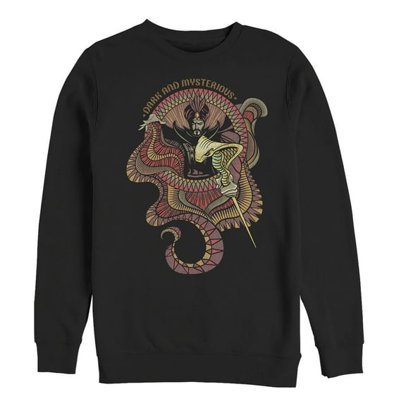 Men's Aladdin Jafar Mysterious Snake  Sweatshirt Black 2X Large