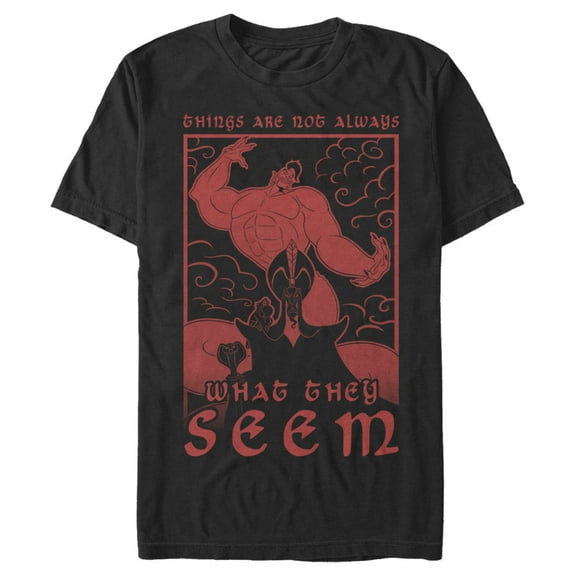 Men's Aladdin Jafar Not Always What It Seems  Graphic Tee Black Medium