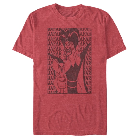 Men's Aladdin Jafar Spell Graphic Tee Red Heather 2X Large