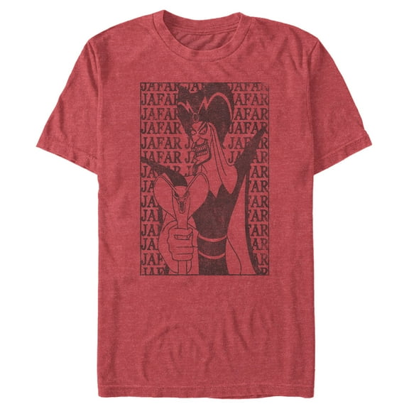 Men's Aladdin Jafar Spell Graphic Tee Red Heather Large