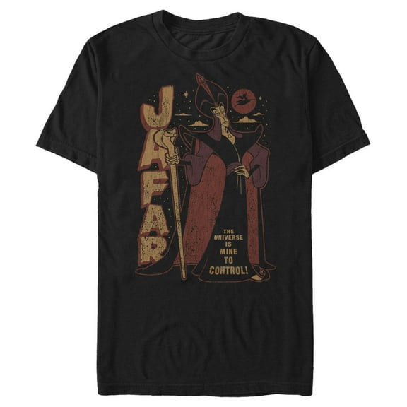Men's Aladdin Jafar the Universe is Mine Distressed Graphic T-Shirt