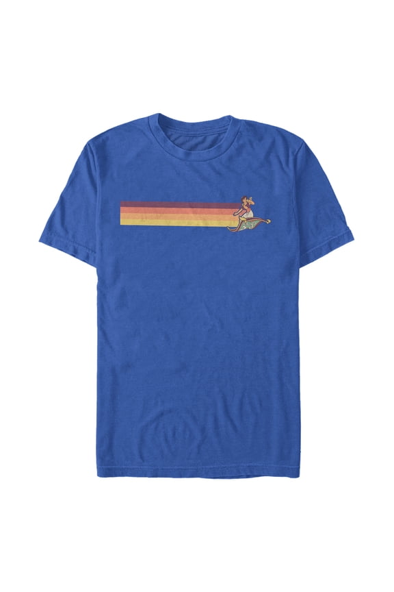 Men's Aladdin Magic Carpet Distressed Stripes Graphic T-Shirt