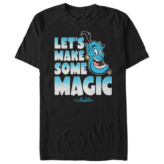 Men's Aladdin Magic Genie Graphic Tee Black Large