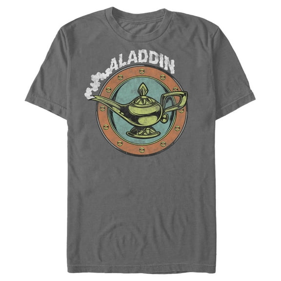 Men's Aladdin Magic Lamp Distressed Logo Graphic T-Shirt