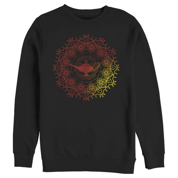 Men's Aladdin Magical Lamp Sun Mandala Sweatshirt Black Small